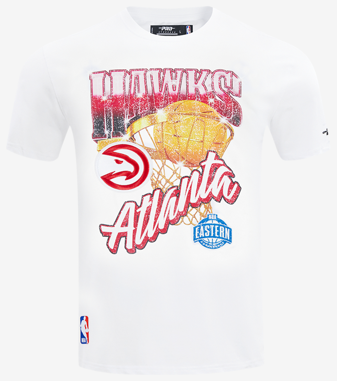 Pro Standard Hawks Gold Hoops Short Sleeve Flex T-Shirt Image 1 of 7. Tap to open photo gallery.