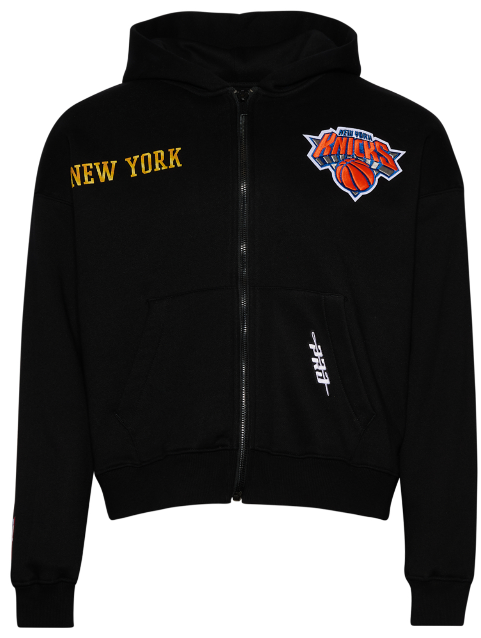 Pro Standard Knicks Gold Hoops Pro Full-Zip Hoodie - Men's | Foot