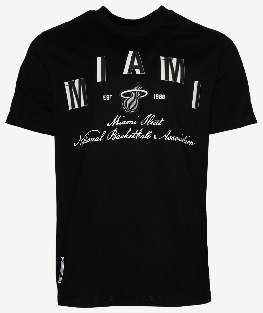Pro Standard Miami Heat Black Cat S/S Flex T-Shirt Image 1 of 4. Tap to open photo gallery.