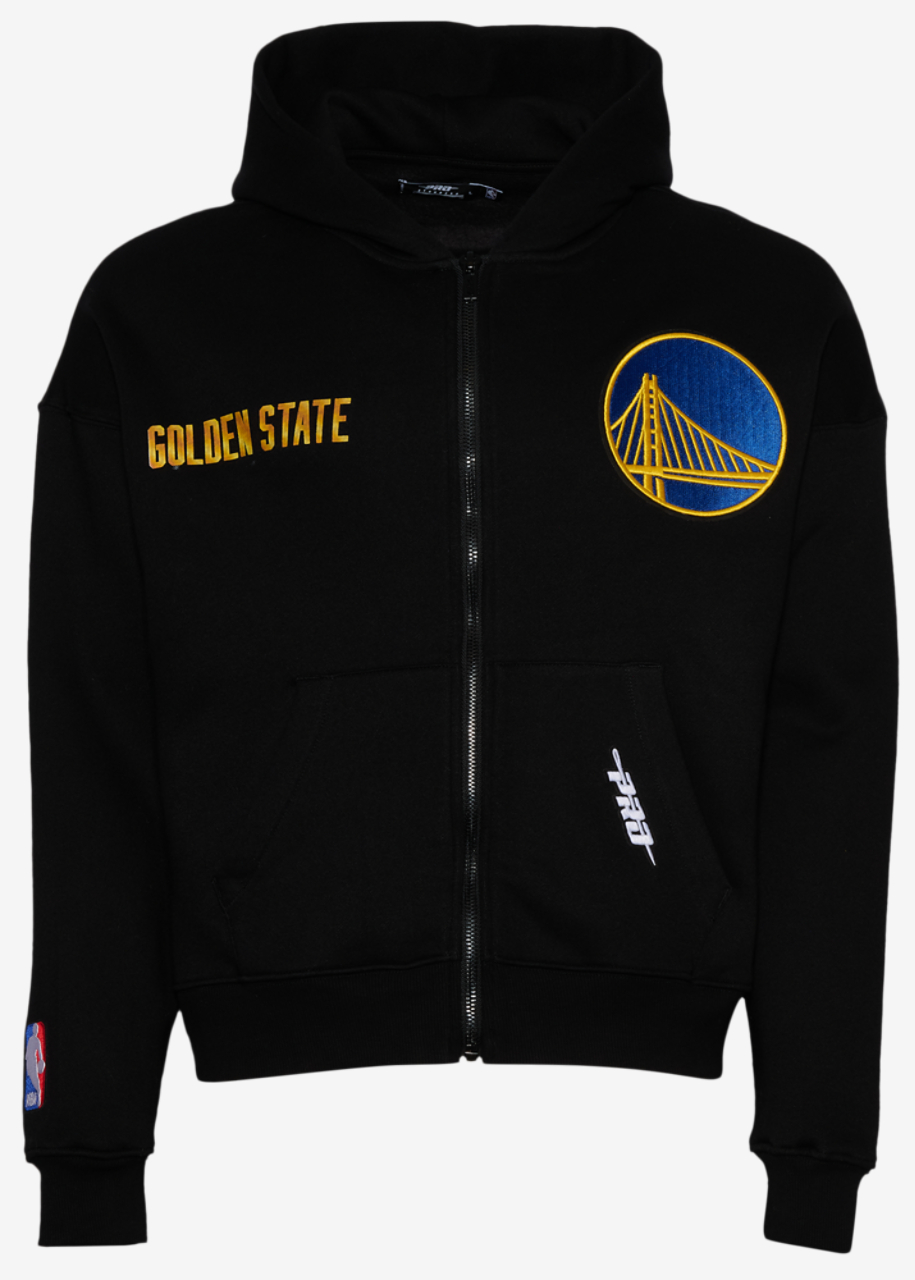 Pro Standard Warriors Gold Hoops Pro Full-Zip Hoodie Image 1 of 4. Tap to open photo gallery.