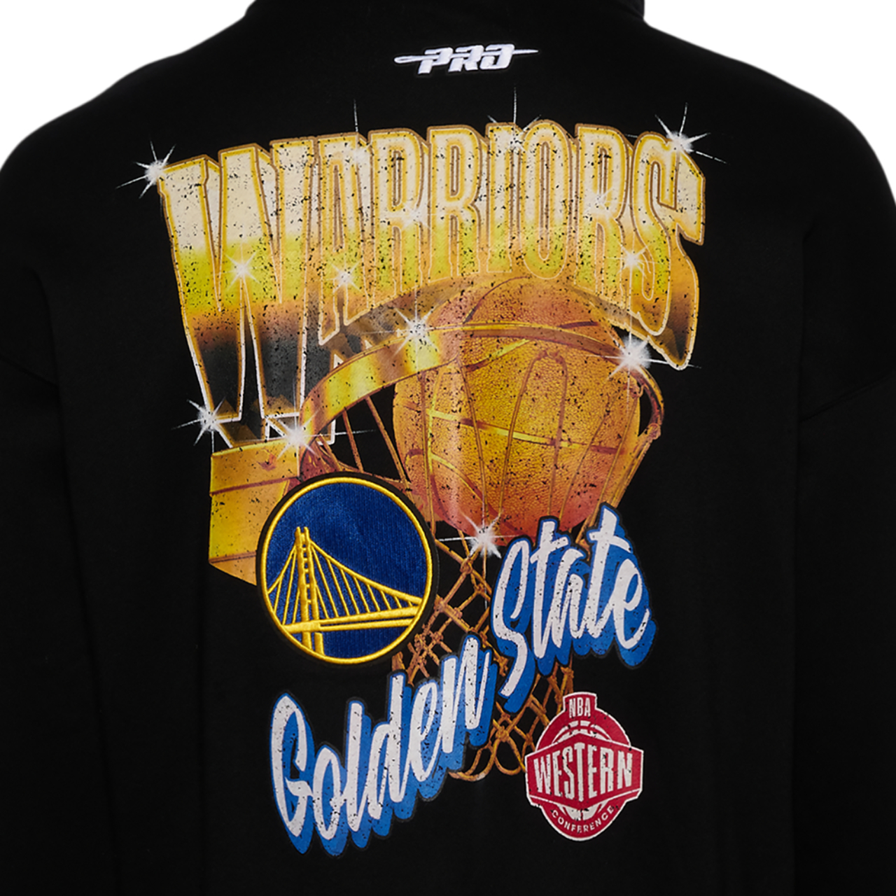Pro Standard Warriors Gold Hoops Pro Full-Zip Hoodie - Men's