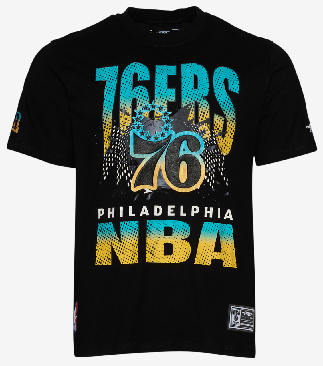 Pro Standard 76ers Electric Blue S/S Flex T-Shirt Image 1 of 5. Tap to open photo gallery.