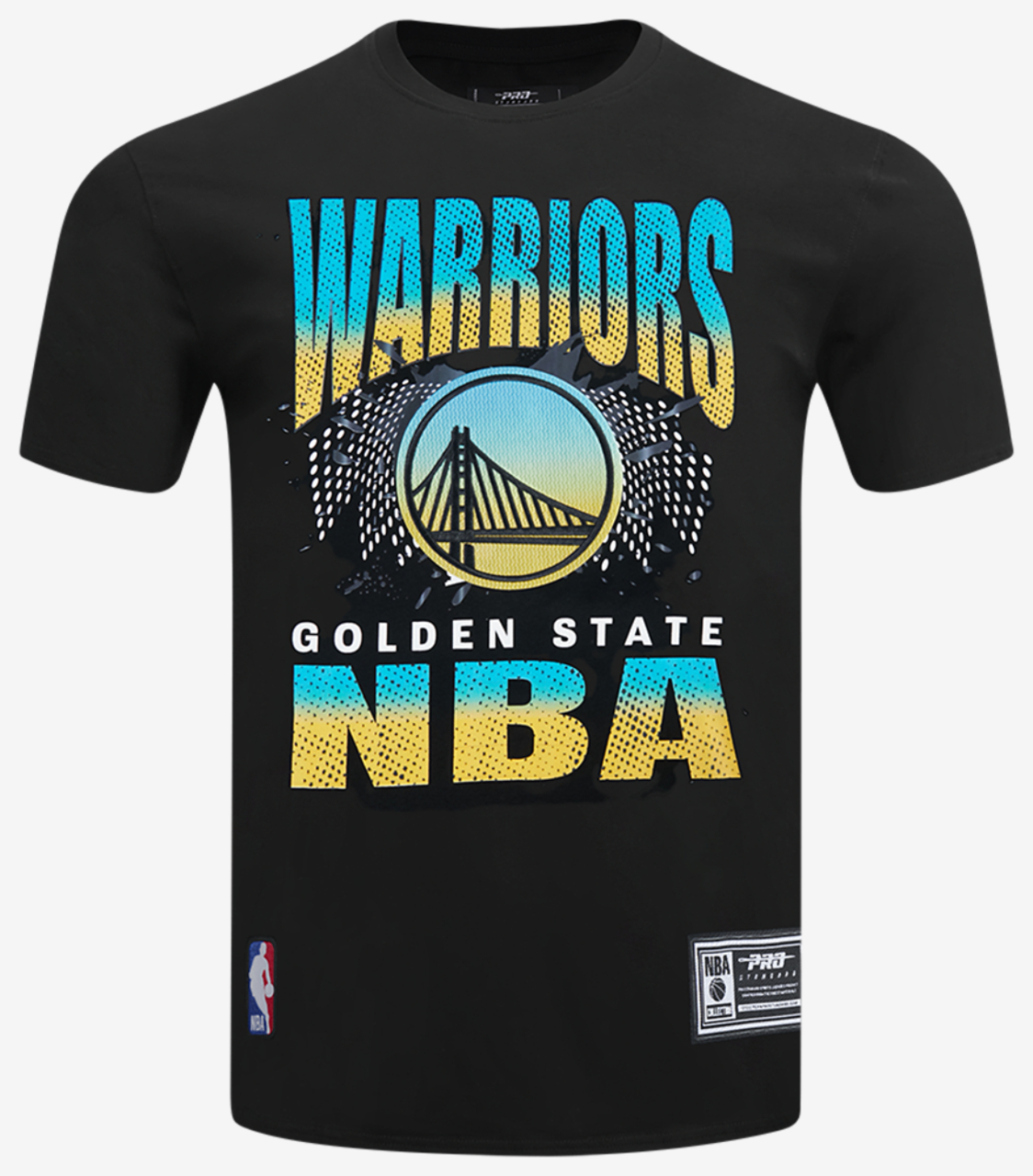 Pro Standard GSW Electric Blue S/S Flex T-Shirt Image 1 of 8. Tap to open photo gallery.