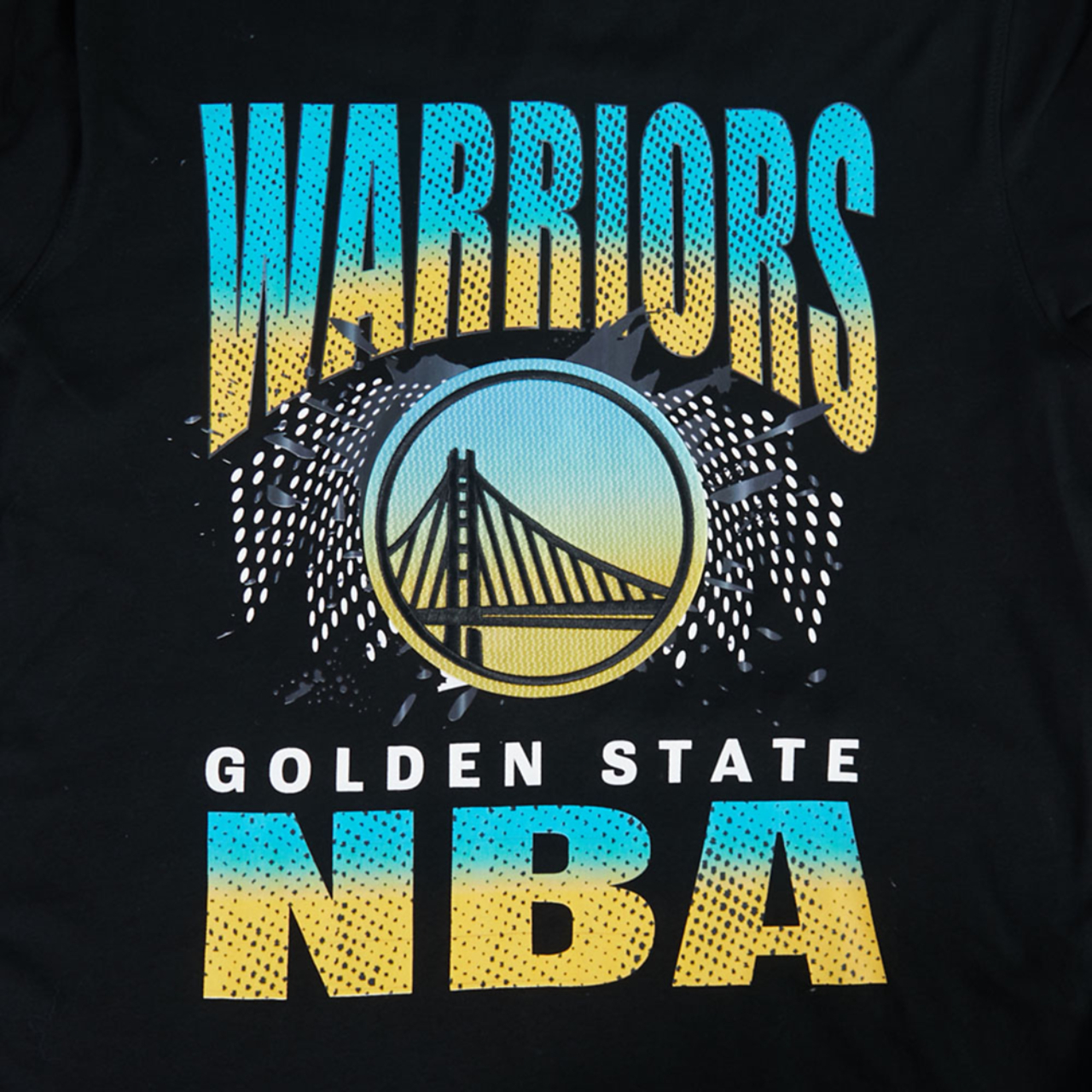 Pro Standard GSW Electric Blue S/S Flex T-Shirt Image 5 of 8. Tap to open photo gallery.