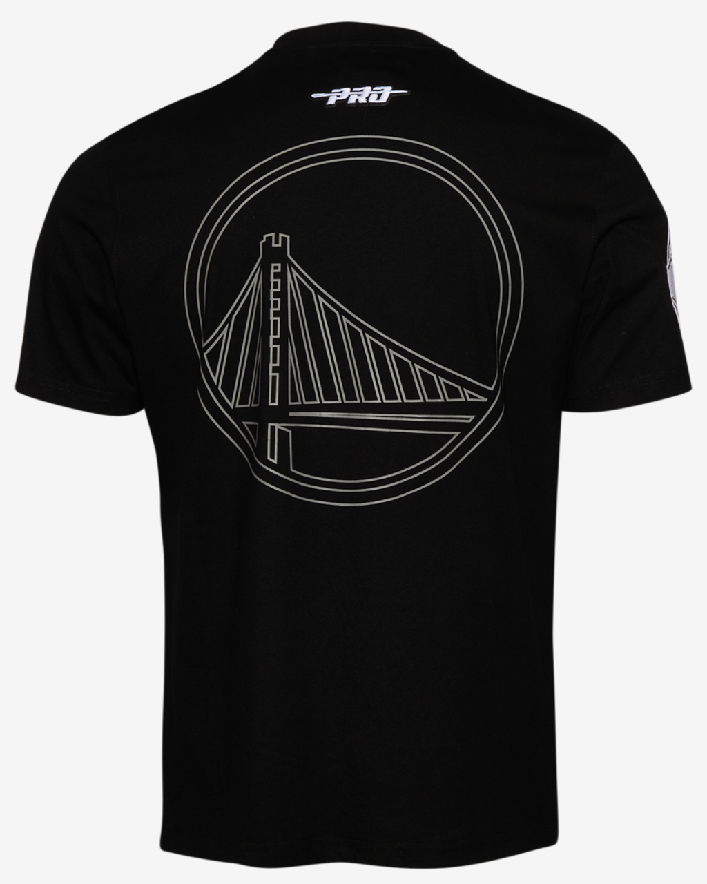 Pro Standard Golden State Warriors Black Cat S/S Flex T-Shirt Image 2 of 5. Tap to open photo gallery.