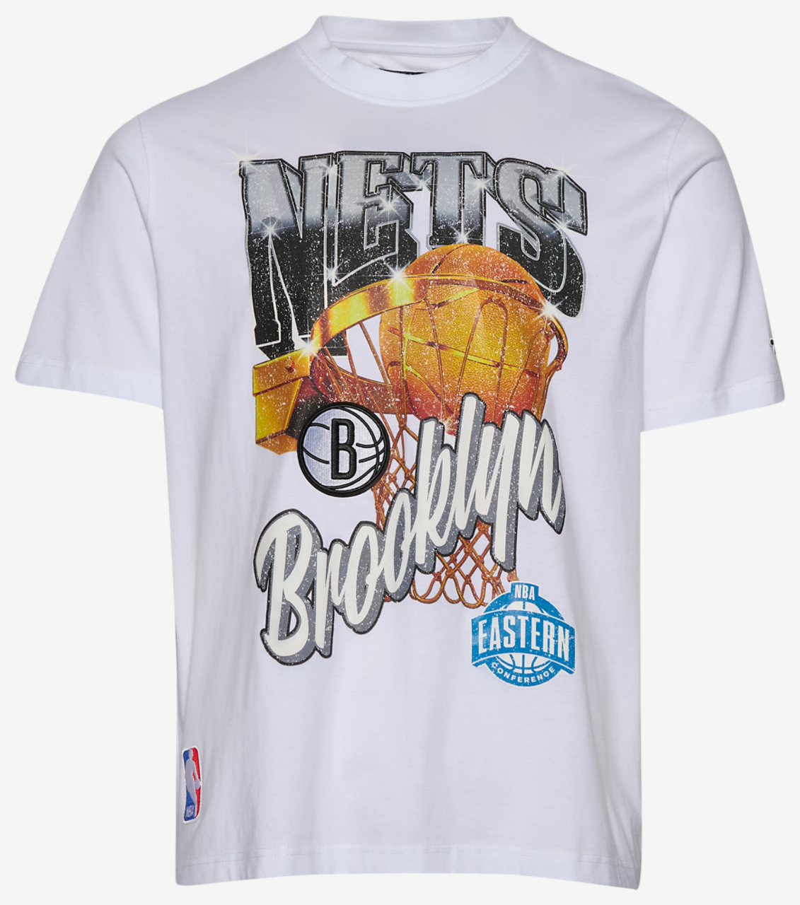 Pro Standard Nets Gold Hoops Short Sleeve Flex T-Shirt Image 1 of 4. Tap to open photo gallery.