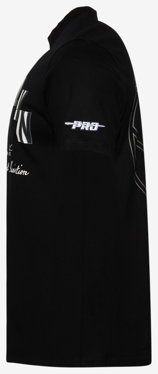 Pro Standard Brooklyn Nets Black Cat S/S Flex T-Shirt Image 3 of 4. Tap to open photo gallery.