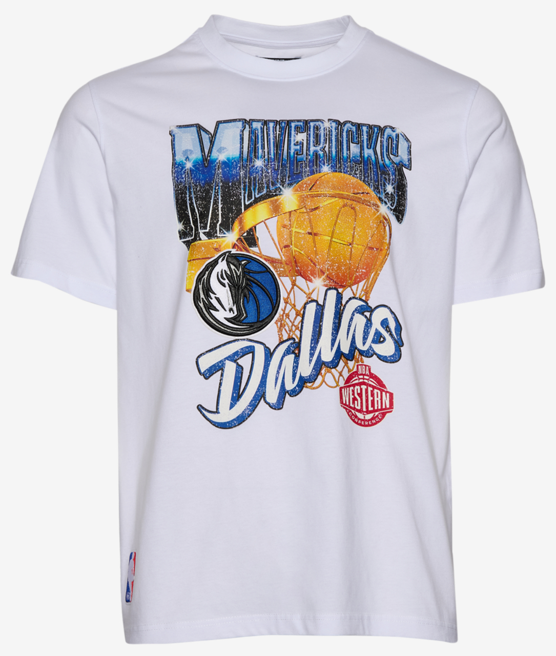 Pro Standard Mavericks Gold Hoops Short Sleeve Flex T-Shirt Image 1 of 3. Tap to open photo gallery.