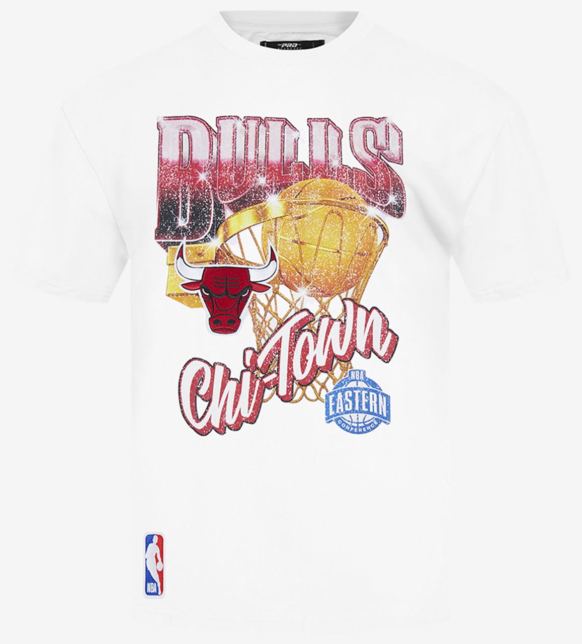 Pro Standard Bulls Gold Hoops Short Sleeve Flex T-Shirt Image 1 of 7. Tap to open photo gallery.