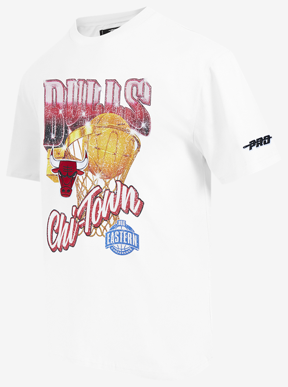 Pro Standard Bulls Gold Hoops Short Sleeve Flex T-Shirt Image 3 of 7. Tap to open photo gallery.