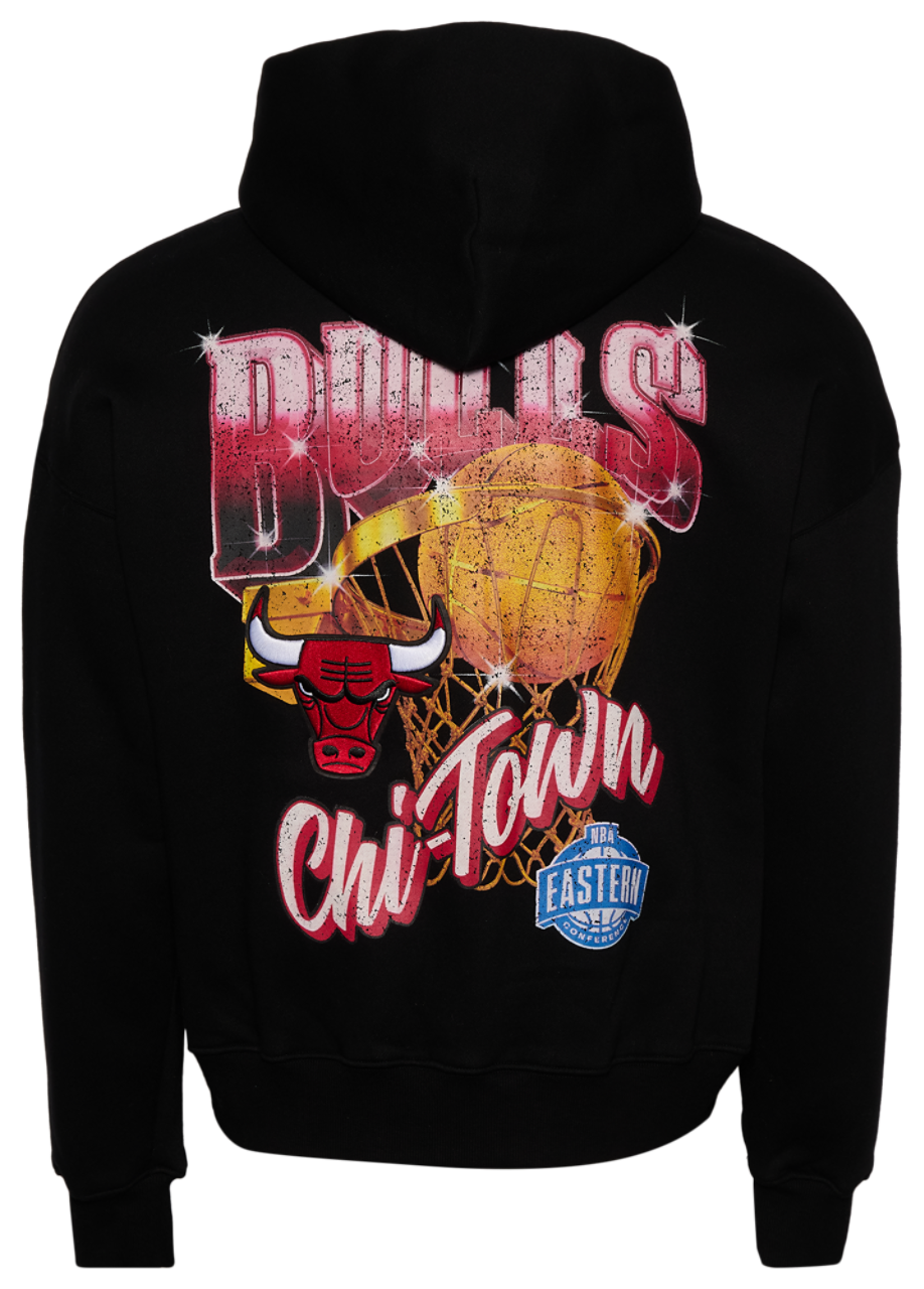 Pro Standard Bulls Gold Hoops Pro Full-Zip Hoodie Image 2 of 4. Tap to open photo gallery.