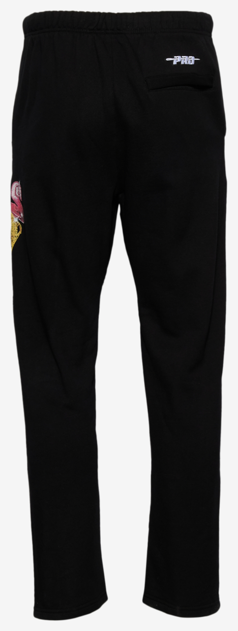 Pro Standard Bulls Gold Hoops Straight Leg Sweatpants Image 2 of 2. Tap to open photo gallery.