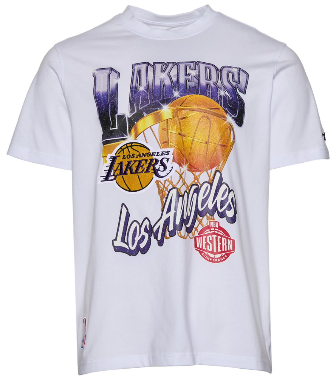 Pro Standard Lakers Gold Hoops Short Sleeve Flex T-Shirt - Men's