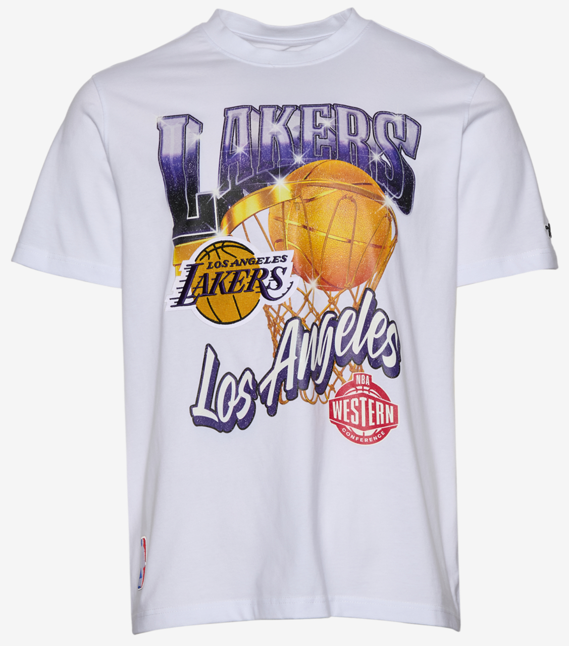 Pro Standard Lakers Gold Hoops Short Sleeve Flex T-Shirt Image 1 of 4. Tap to open photo gallery.