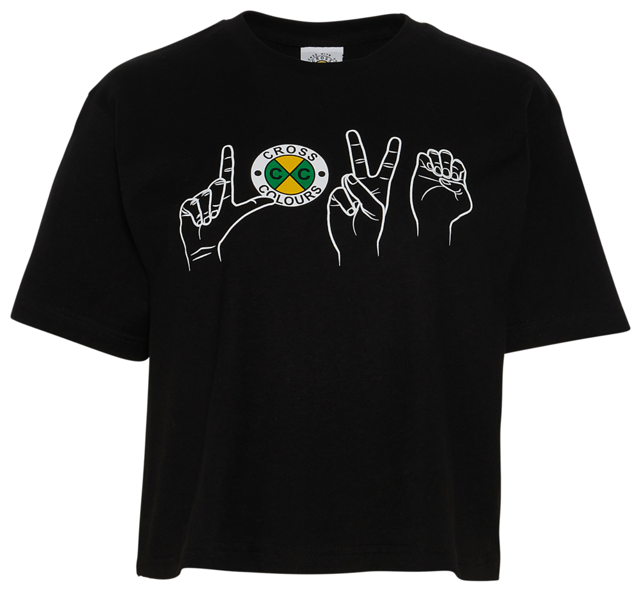 Cross Colours Logo Cropped Tee Image 1 of 2. Tap to open photo gallery.