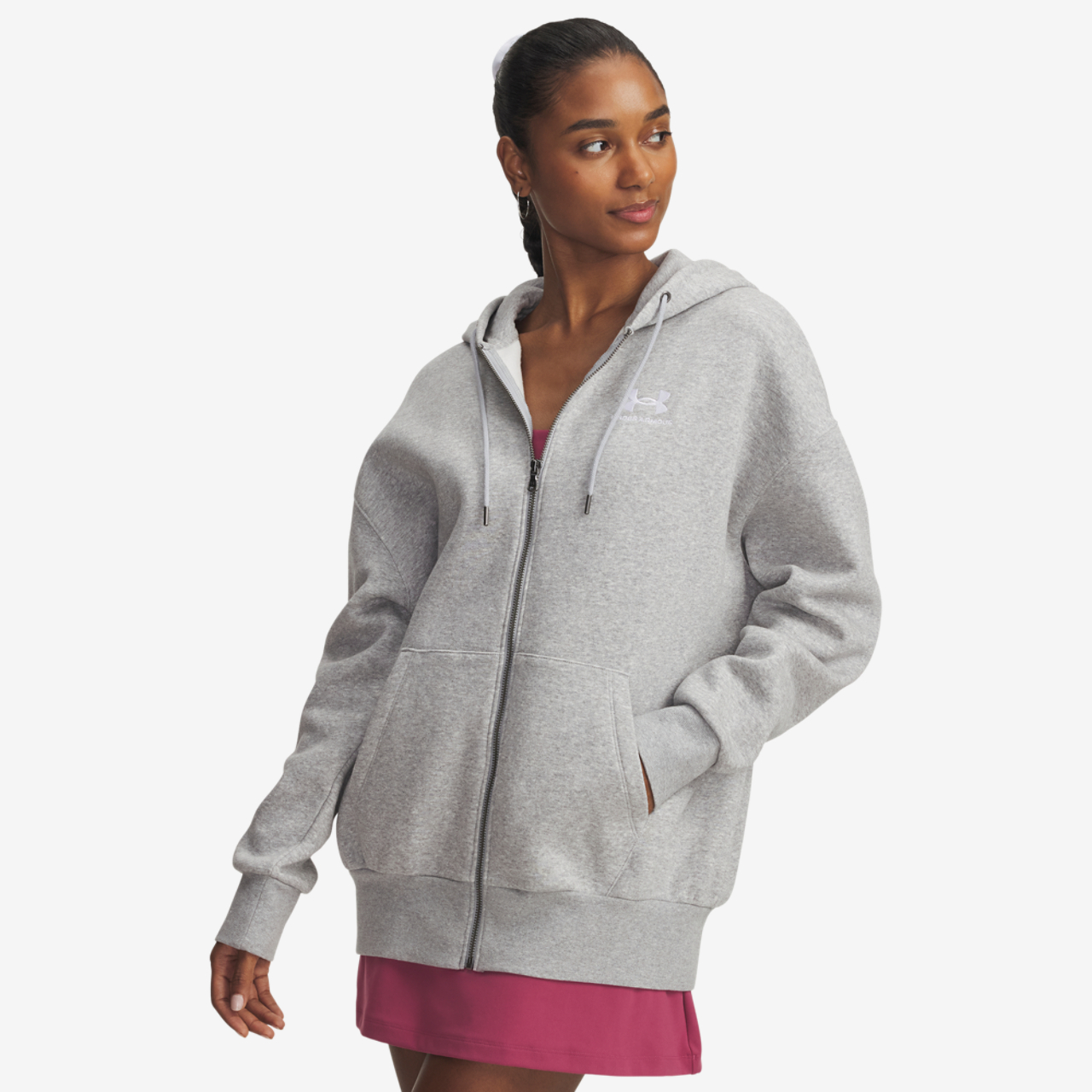Under Armour Icon Fleece Oversized Full-Zip Image 1 of 2. Tap to open photo gallery.