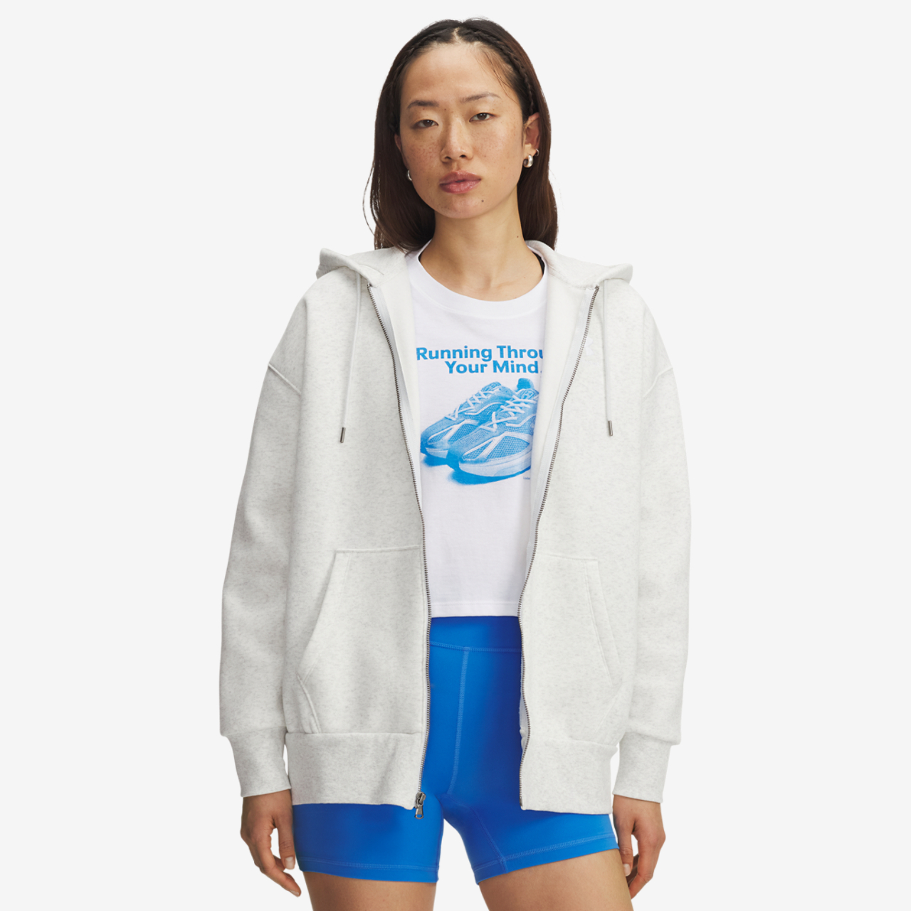 Under Armour Icon Fleece Oversized Full-Zip Image 1 of 3. Tap to open photo gallery.