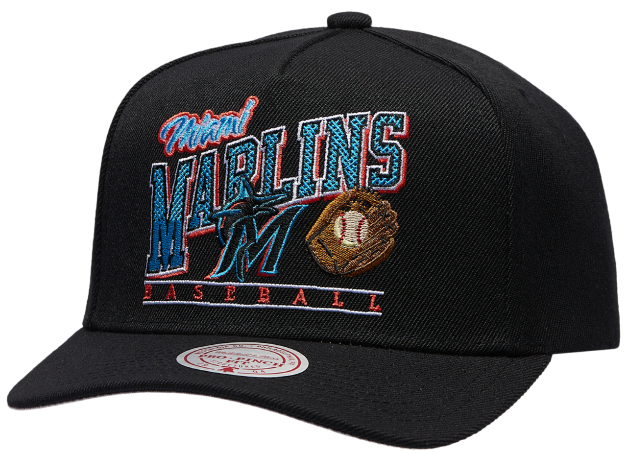 Mitchell & Ness Marlins Baseline Pro Pinch Cap Image 1 of 5. Tap to open photo gallery.