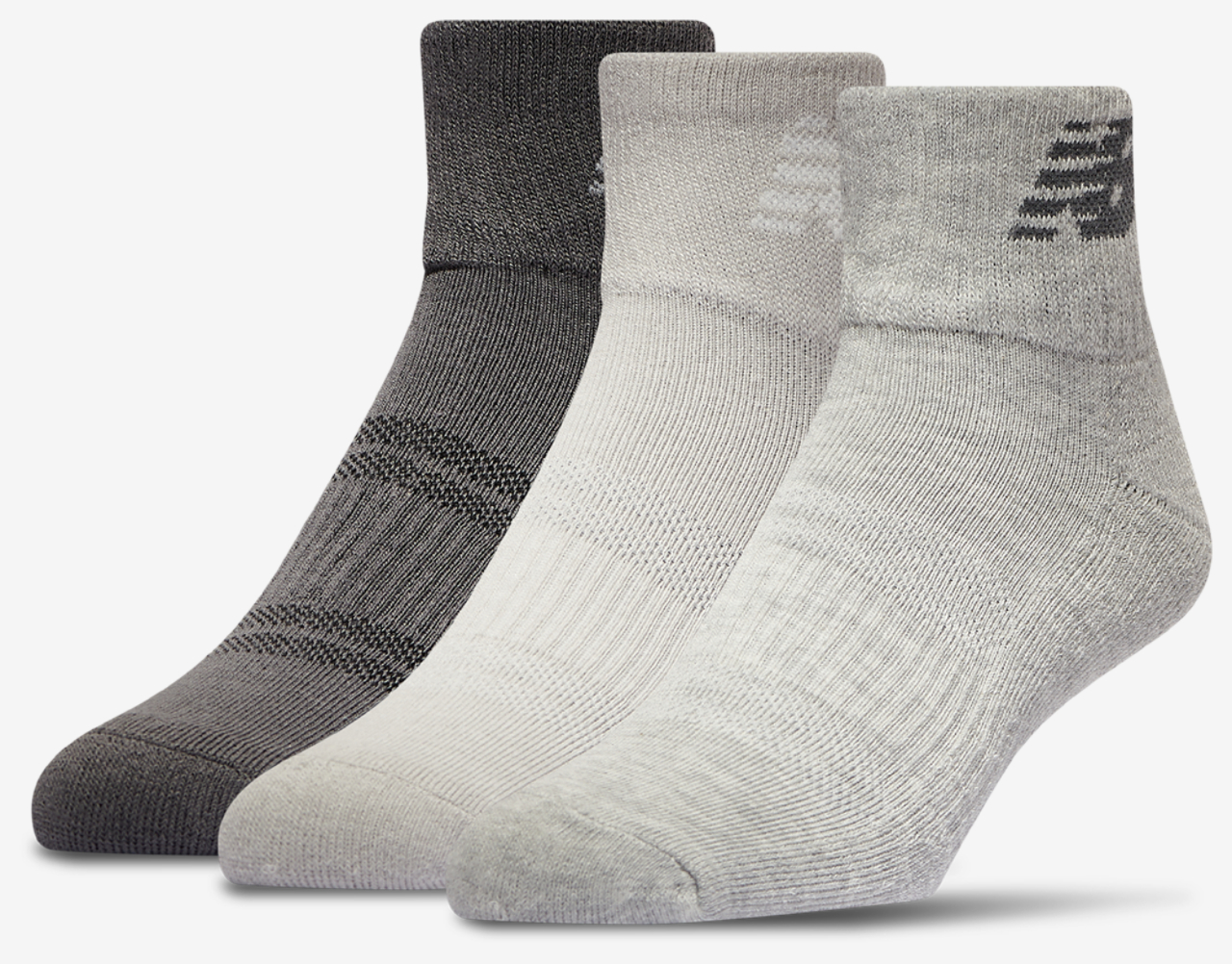 New Balance Half Cushion Ankle Sock 3 Pack Image 1 of 4. Tap to open photo gallery.