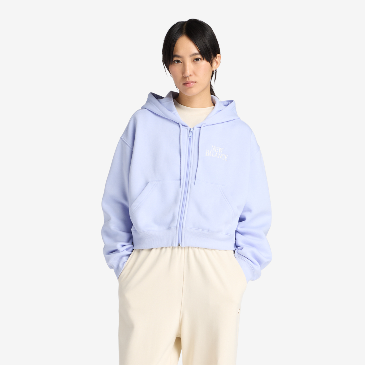 New Balance Linear Heritage Fleece Full-Zip Image 1 of 8. Tap to open photo gallery.