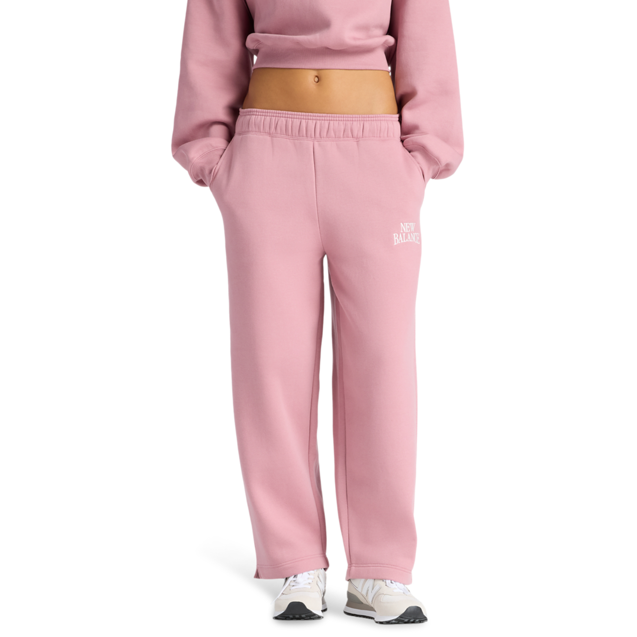 New Balance Linear Heritage Fleece Barrel Pants Image 1 of 6. Tap to open photo gallery.