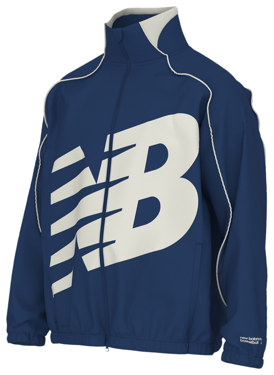 New Balance Basketball Oversized Print Woven Jacket Image 1 of 3. Tap to open photo gallery.