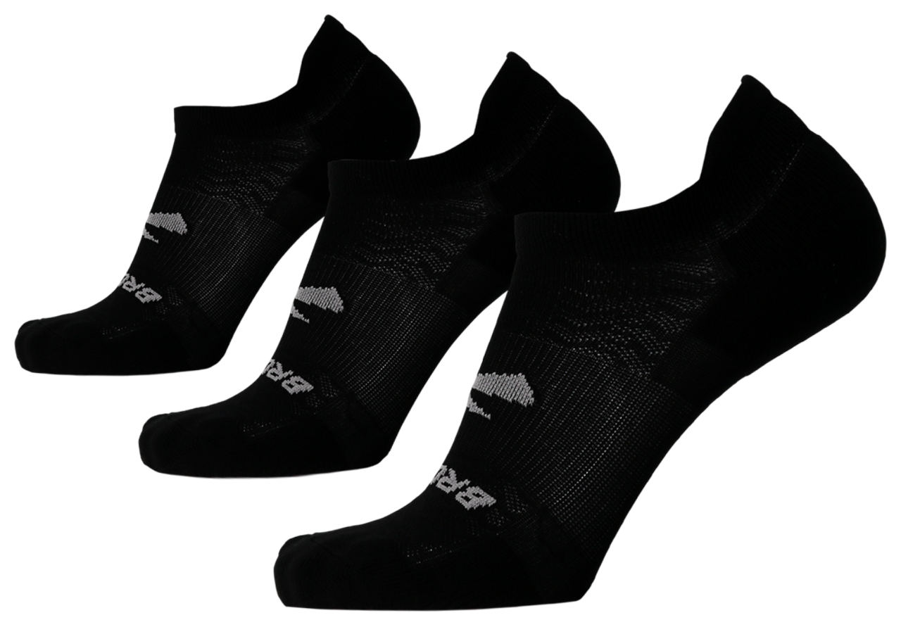 Brooks Run-In 3 Pack No Show Socks Image 4 of 6. Tap to open photo gallery.