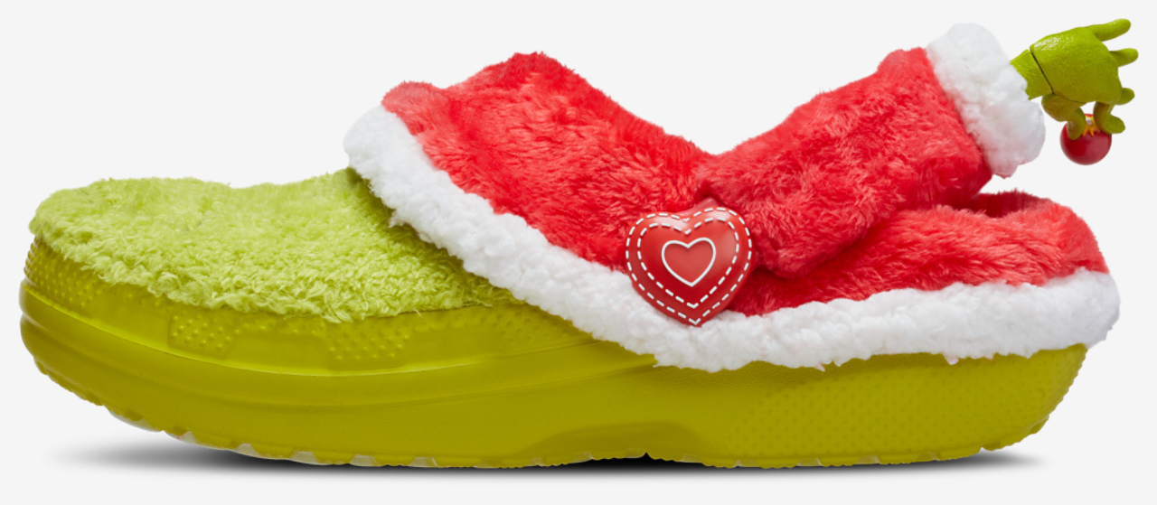 Crocs Grinch Classic Lined Clogs Image 2 of 8. Tap to open photo gallery.
