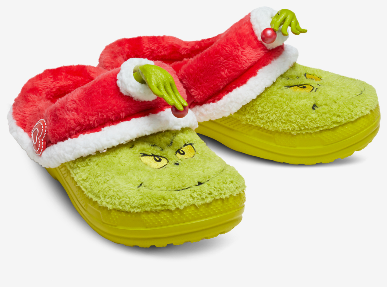 Crocs Grinch Classic Lined Clogs Image 7 of 8. Tap to open photo gallery.