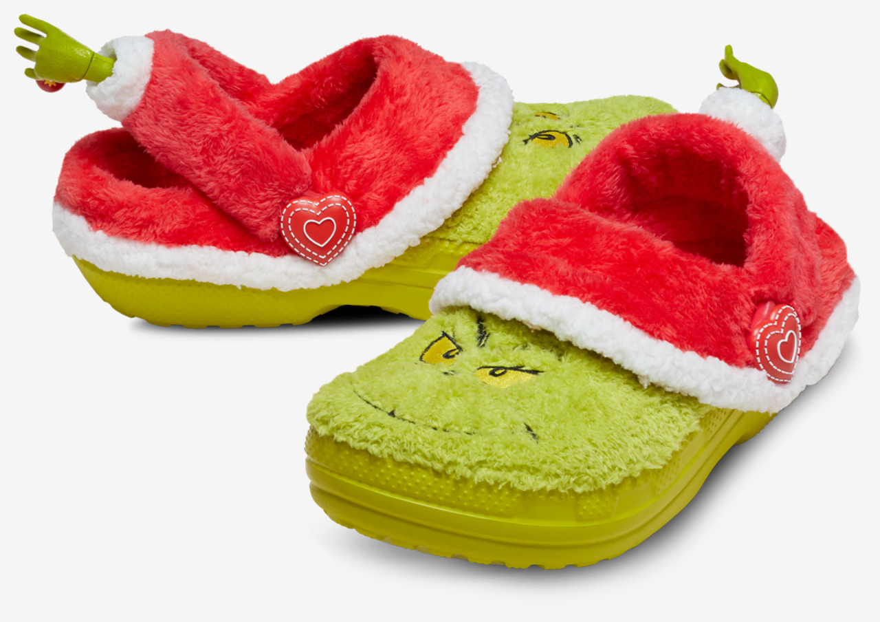 Crocs Grinch Classic Lined Clogs Image 8 of 8. Tap to open photo gallery.
