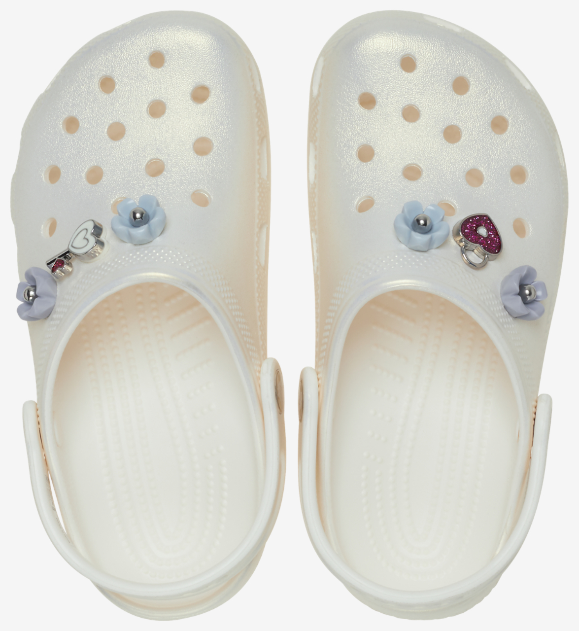 Crocs Classic Iridescent  Charm Clogs Image 3 of 4. Tap to open photo gallery.