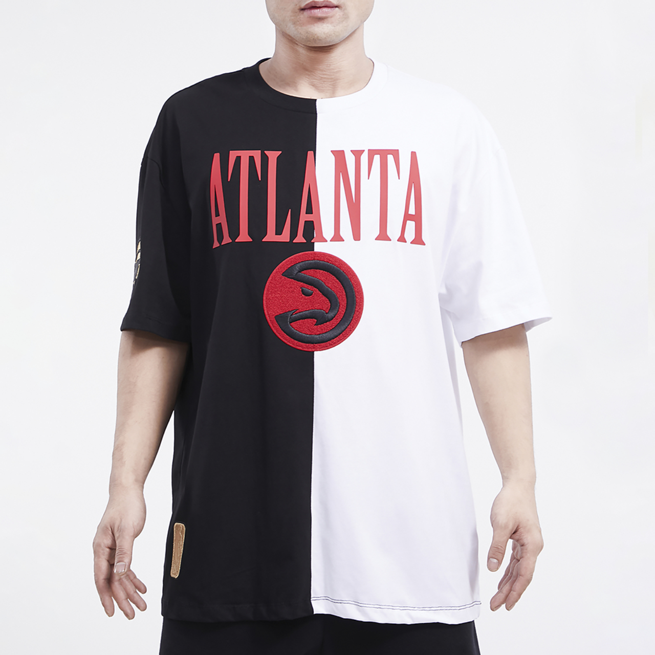 Pro Standard Hawks Split CJ Drop Shoulder T-Shirt Image 1 of 4. Tap to open photo gallery.