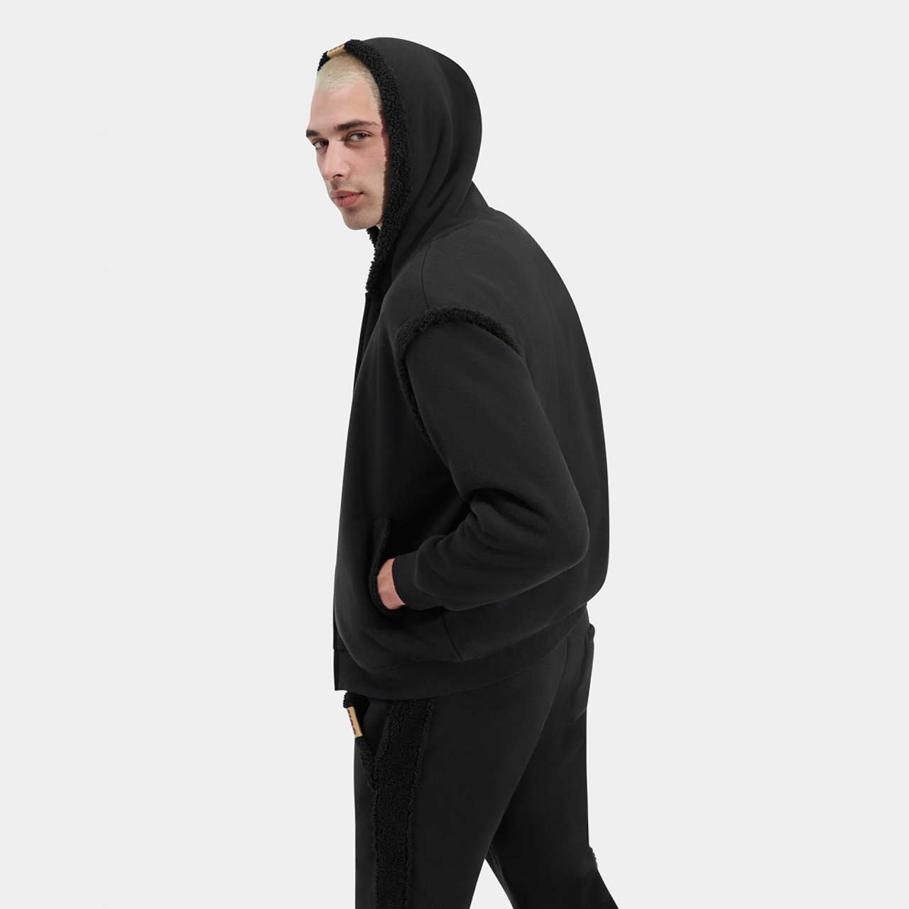 UGG Evren Bonded Fleece Full-Zip Hoodie Image 2 of 2. Tap to open photo gallery.
