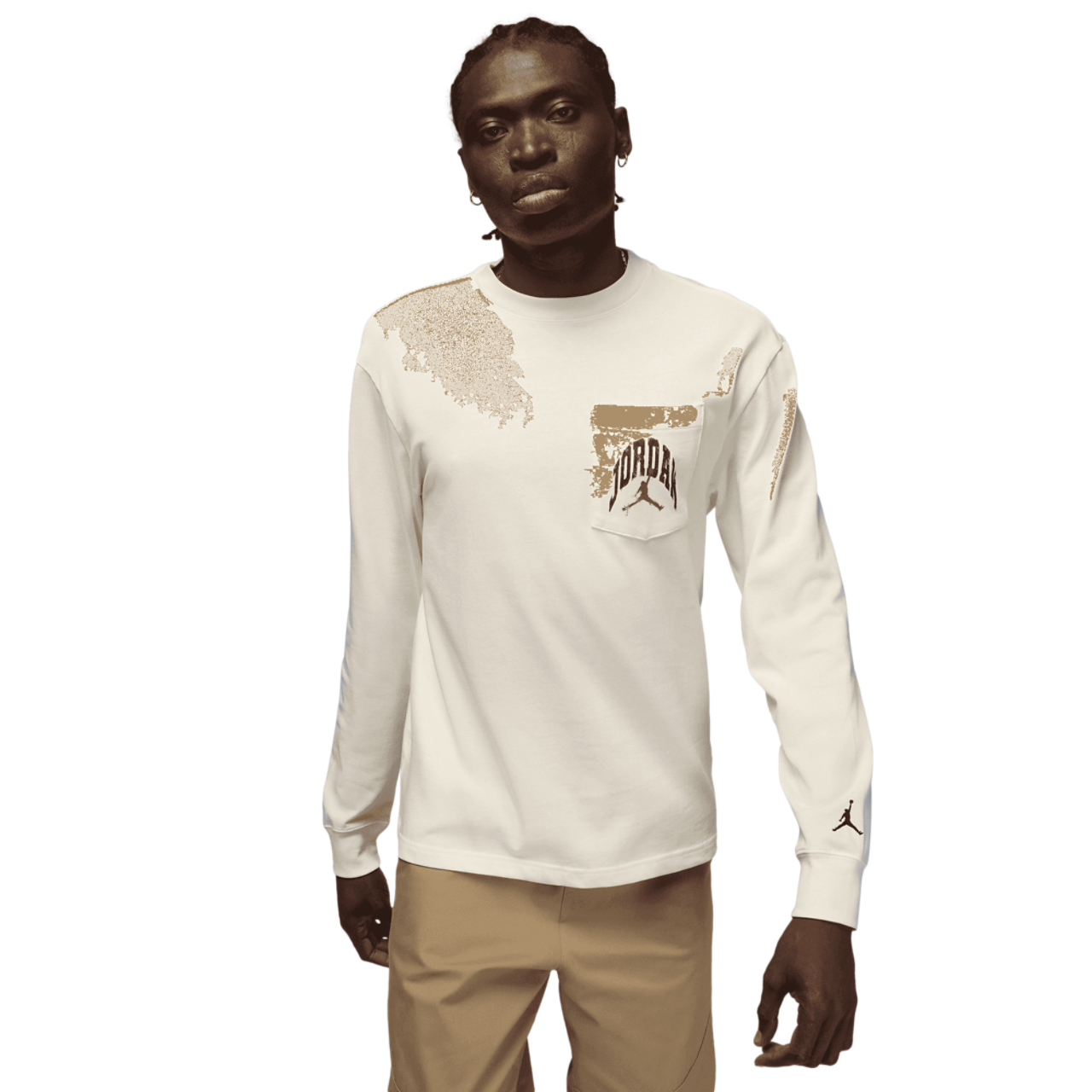 Jordan Brooklyn RLT Long Sleeve Pocket Crew  Image 1 of 6. Tap to open photo gallery.