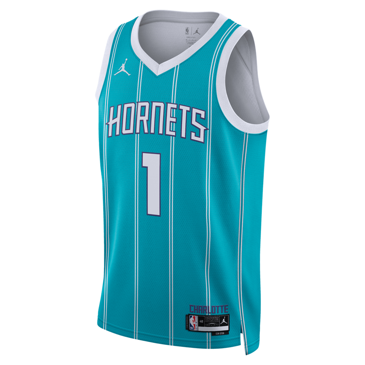 Nike Hornets Icon Edition LaMelo Ball NBA Jersey Image 6 of 7. Tap to open photo gallery.