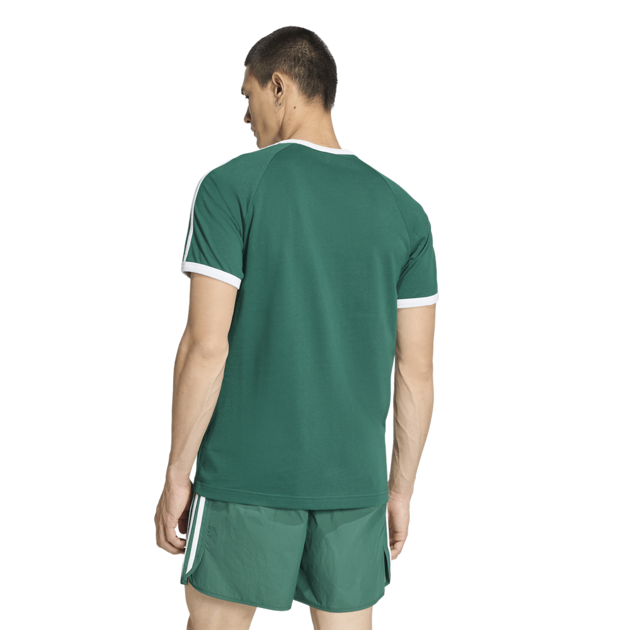 adidas 3-Stripes Slim Ringer Tee Image 3 of 5. Tap to open photo gallery.