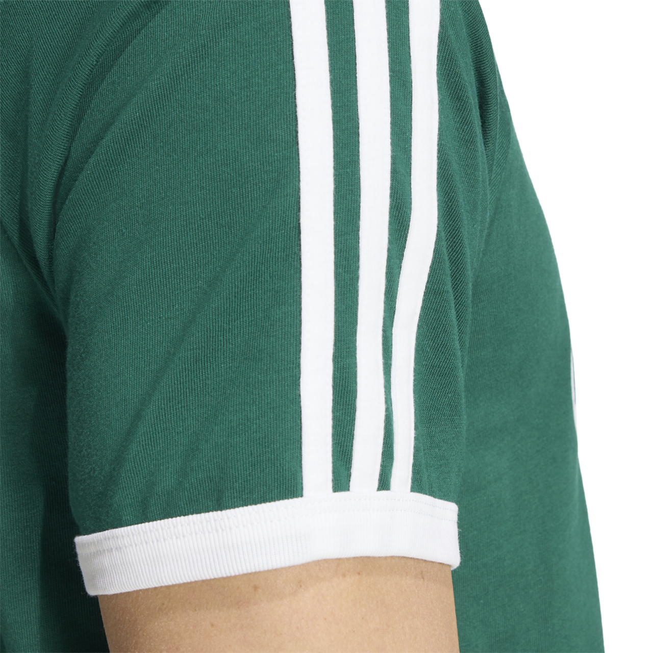 adidas 3-Stripes Slim Ringer Tee Image 5 of 5. Tap to open photo gallery.