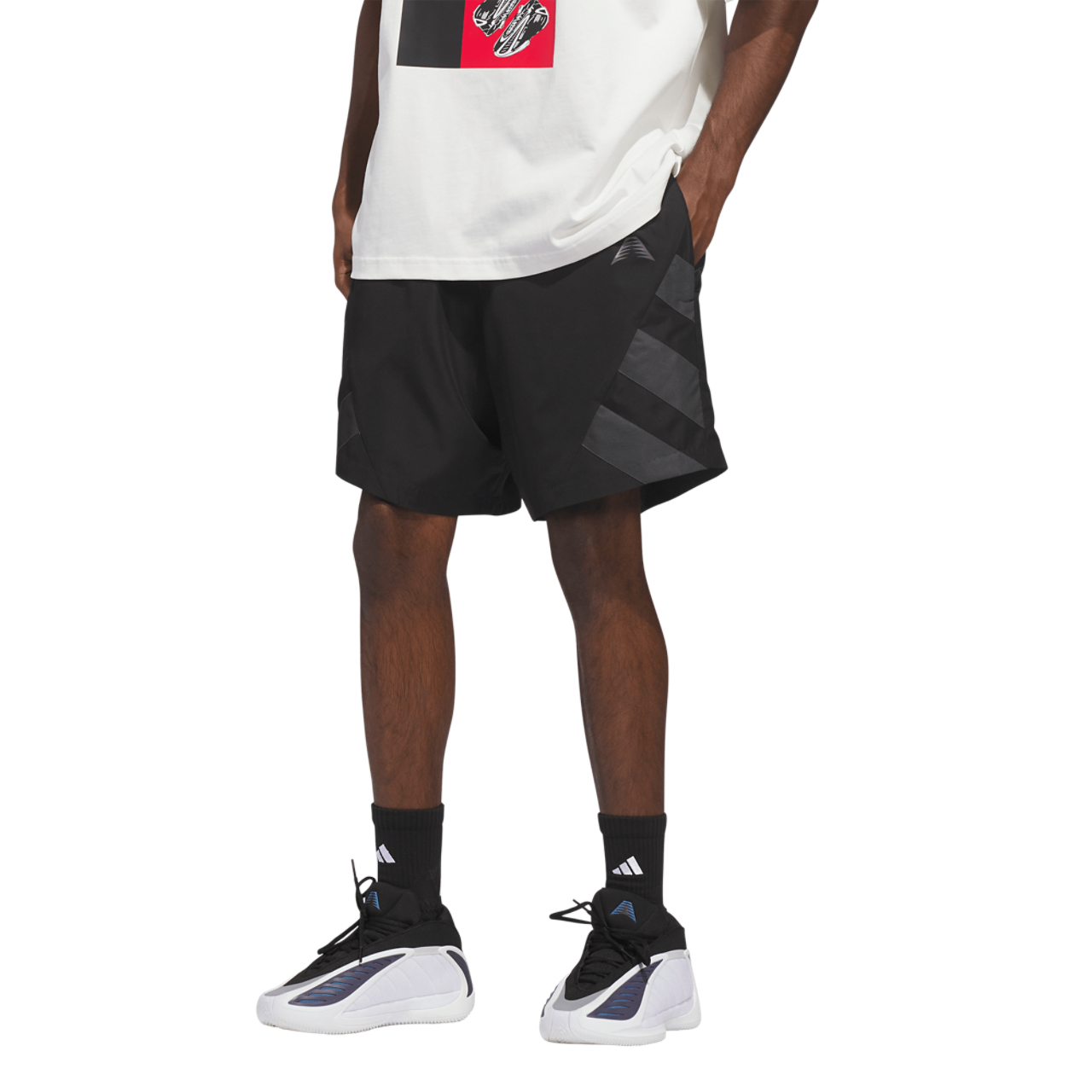 adidas Anthony Edwards Reflective Short Image 2 of 5. Tap to open photo gallery.