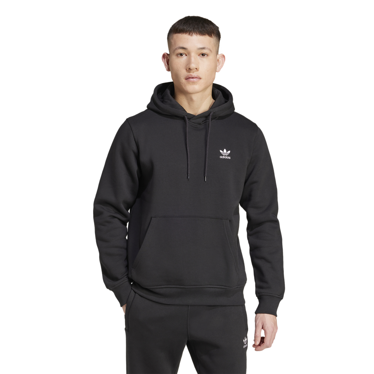 adidas Essential Trefoil Fleece Hoodie Image 1 of 5. Tap to open photo gallery.