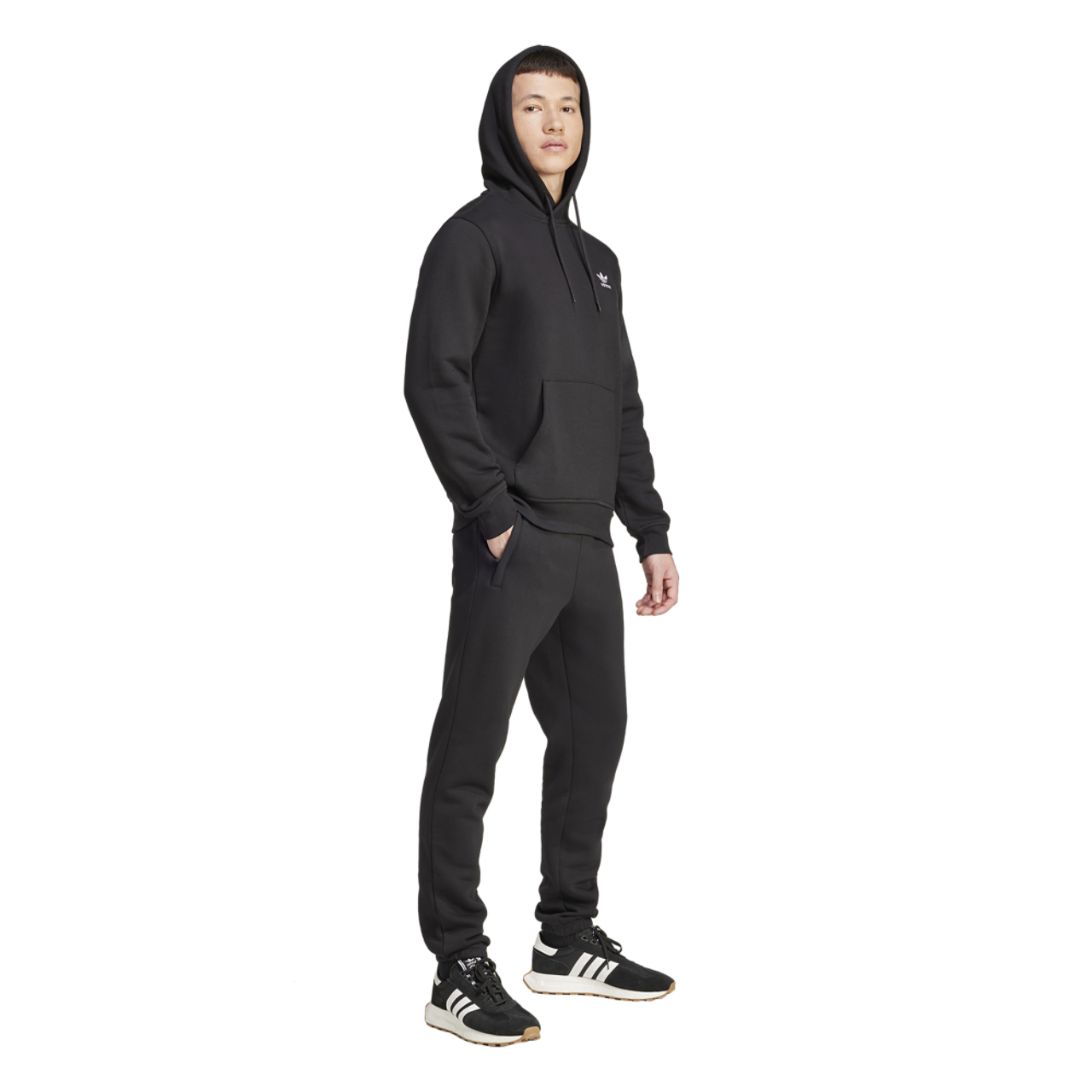 adidas Essential Trefoil Fleece Hoodie Image 2 of 5. Tap to open photo gallery.