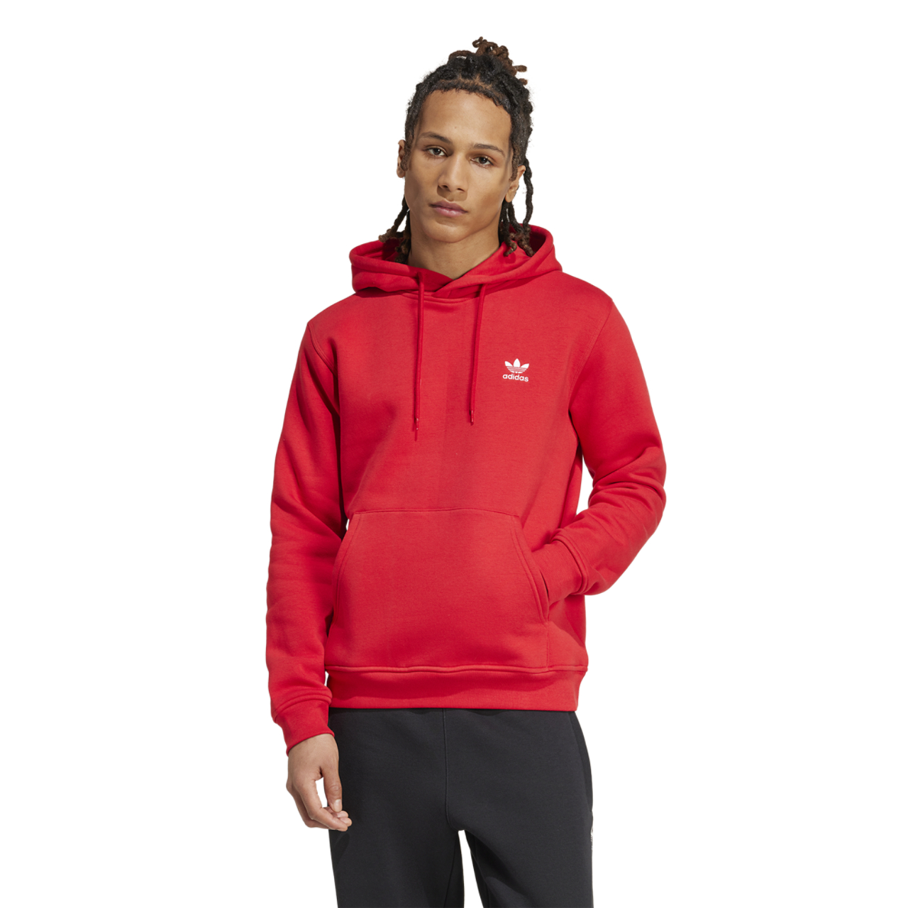 adidas Essential Trefoil Fleece Hoodie Image 1 of 6. Tap to open photo gallery.