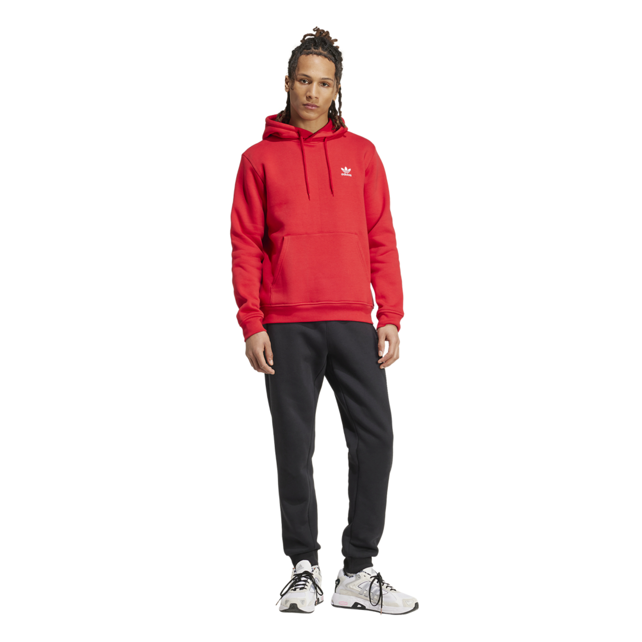 adidas Essential Trefoil Fleece Hoodie Image 2 of 6. Tap to open photo gallery.
