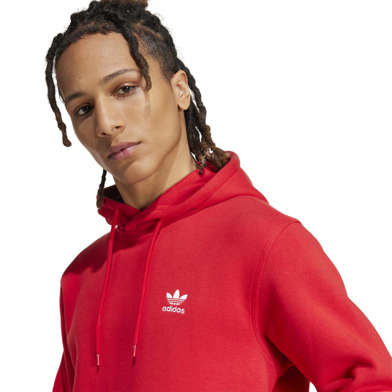 adidas Essential Trefoil Fleece Hoodie Image 4 of 6. Tap to open photo gallery.