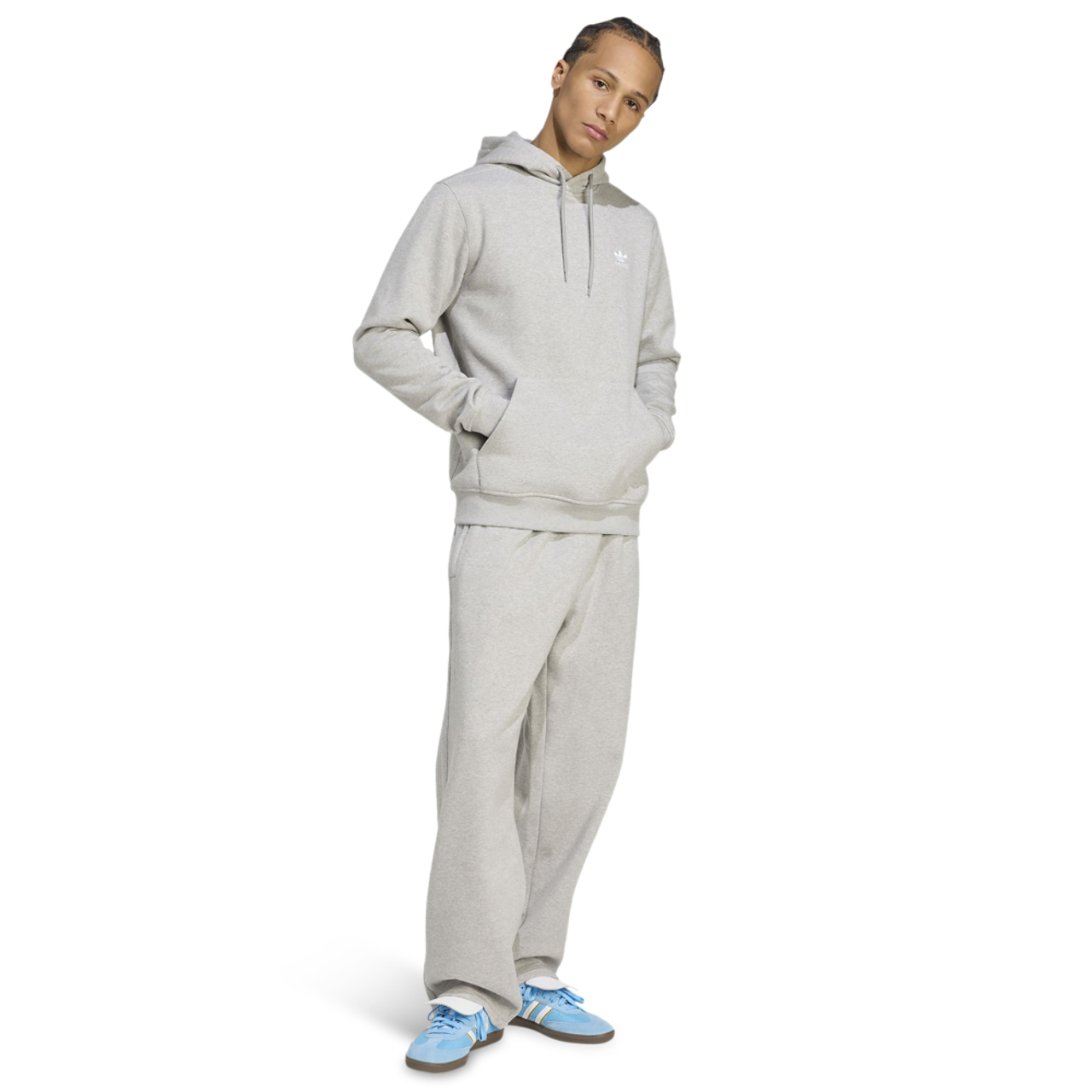 adidas Trefoil Essentials Fleece Hoodie Image 2 of 5. Tap to open photo gallery.