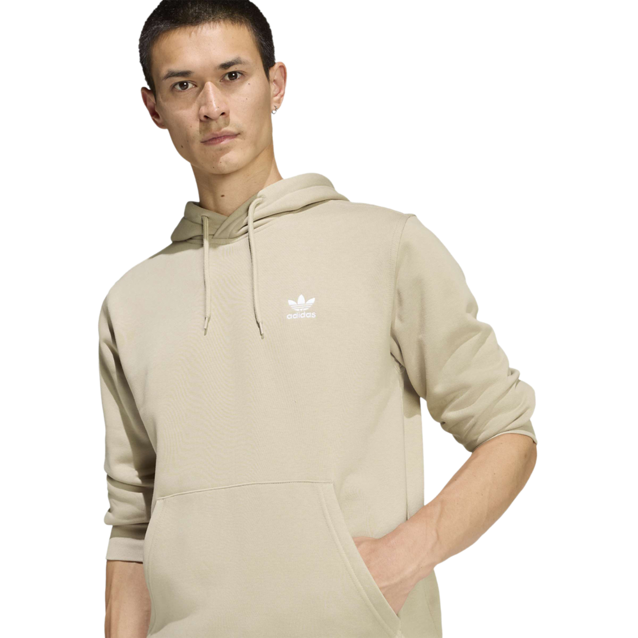 adidas Trefoil Essentials Fleece Hoodie Image 4 of 6. Tap to open photo gallery.