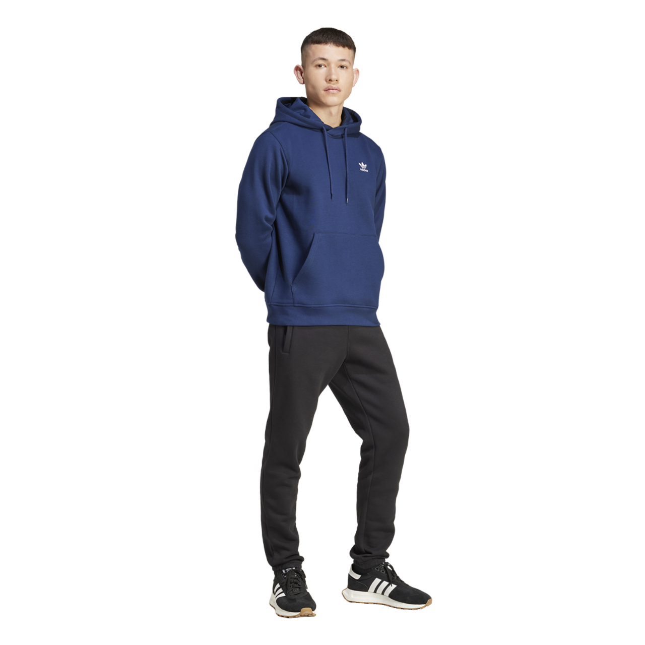 adidas Essential Trefoil Fleece Hoodie Image 2 of 5. Tap to open photo gallery.