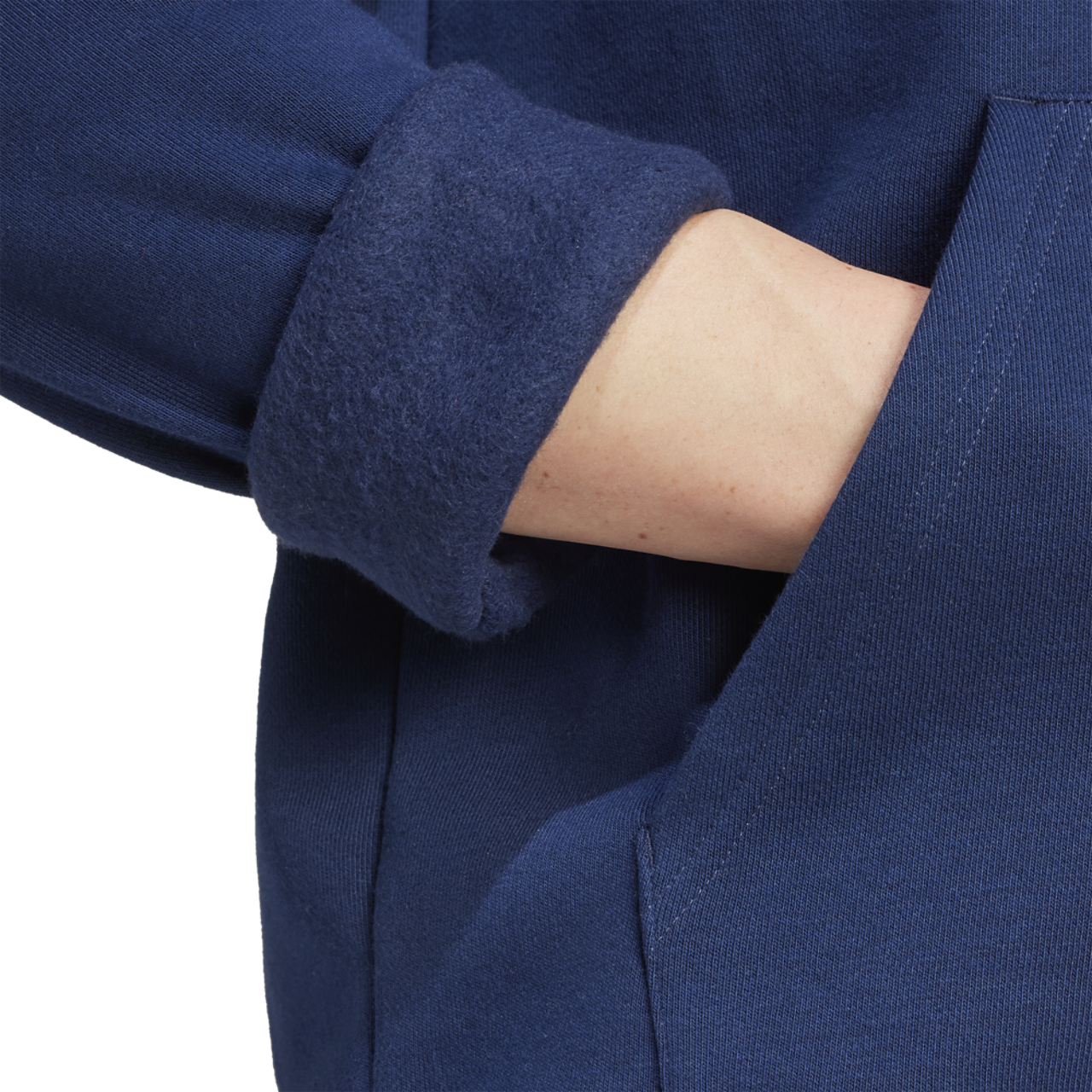adidas Essential Trefoil Fleece Hoodie Image 5 of 5. Tap to open photo gallery.
