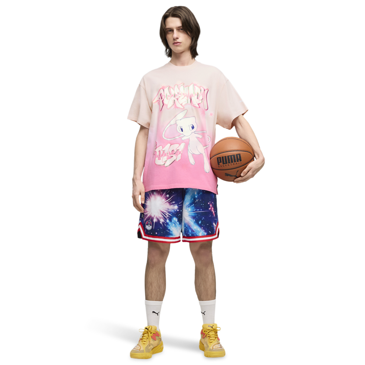 Puma Pokemon X Hoops Shiny Mew Tee Image 3 of 5. Tap to open photo gallery.