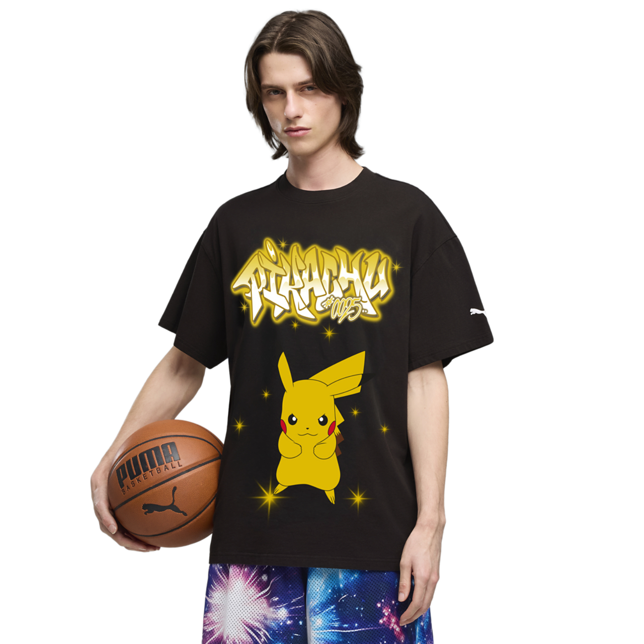 Puma Pokemon X Hoops Pikachu Tee Image 1 of 5. Tap to open photo gallery.