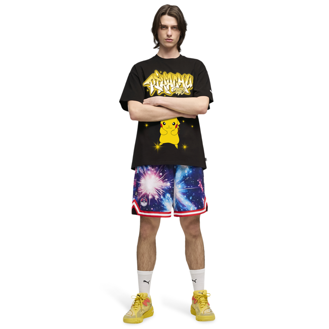 Puma Pokemon X Hoops Pikachu Tee Image 3 of 5. Tap to open photo gallery.